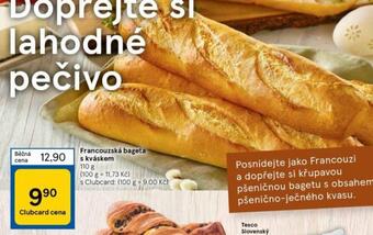 Tesco Francouzská bageta s kváskem nabídka
