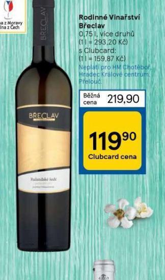Tesco Rodinné vinařství břeclav nabídka