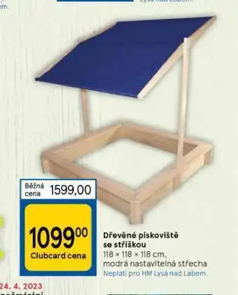 Dřevěné pískoviště se stříškou