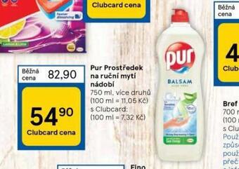Tesco Pur prostředek na ruční mytí nádobí nabídka