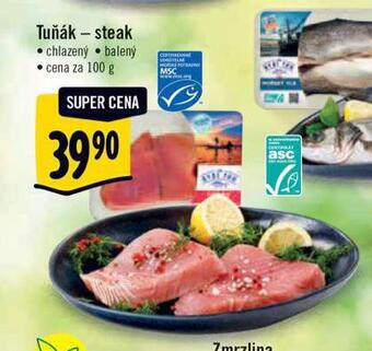 Albert Tuňák steak nabídka