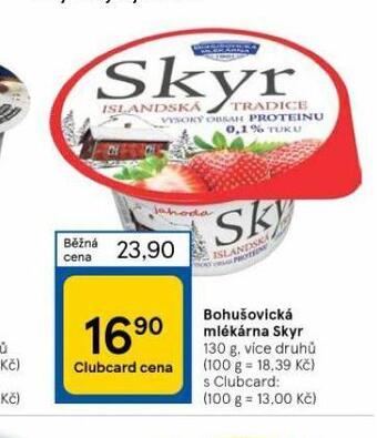 Tesco Bohušovická mlékárna skyr nabídka