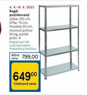 Tesco Regál pozinkovaný nabídka