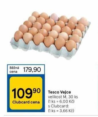 Tesco Tesco vejce m 30 ks nabídka