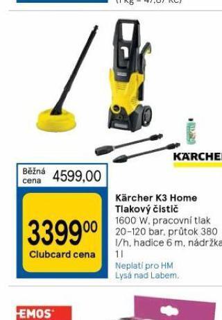 Tesco Kärcher k3 home tlakový čistič nabídka