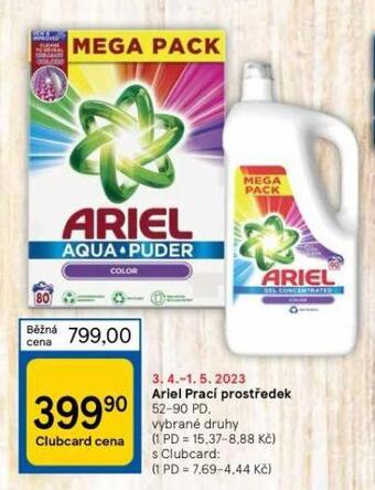 Tesco Ariel prací prostředek nabídka