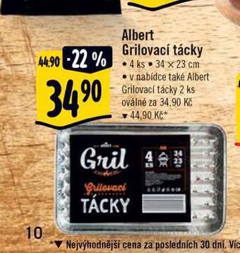 Albert Grilovací tácky nabídka