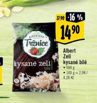 Albert Zelí kysané bílé nabídka
