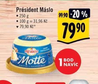 Albert Président máslo nabídka