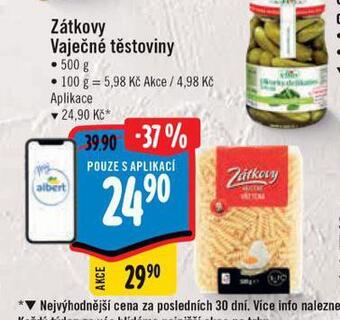 Albert Zátkovy vaječné těstoviny nabídka