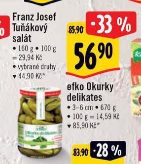 Albert Efko okurky nabídka