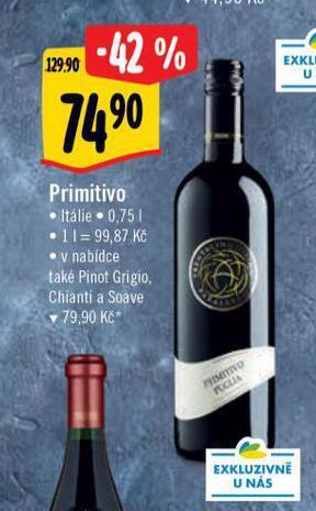Albert Primitivo nabídka