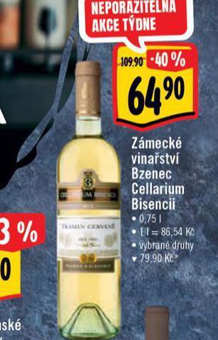Albert Zámecké vinařství bzenec nabídka