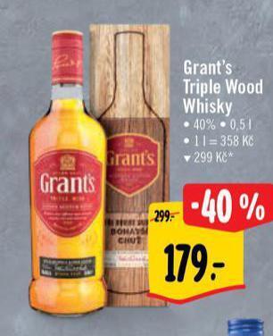 Albert Grant's triple wood whisky nabídka