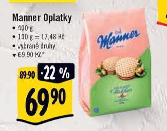 Albert Manner oplatky nabídka