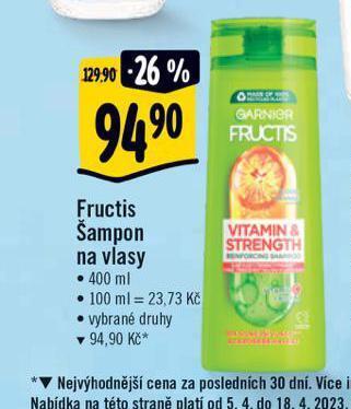 Albert Fructis šampon nabídka