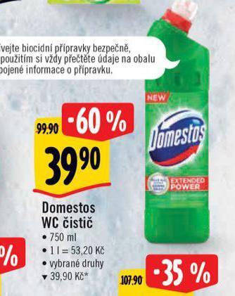 Albert Domestos wc čistič nabídka