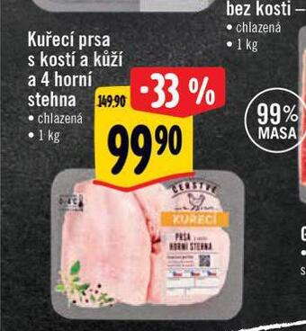 Albert Kuřecí prsa s kostí a kůží a 4 horní stehna nabídka