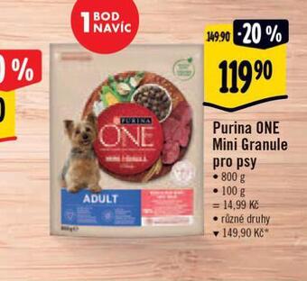 Albert Purina one minigranule pro psy nabídka