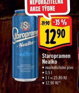 Albert Pivo staropramen nealkoholické nabídka
