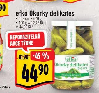 Albert Efko okurky delikates nabídka