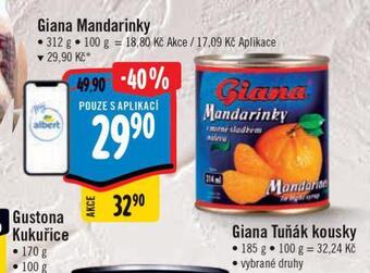 Albert Giana mandarinky nabídka