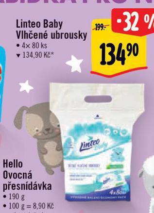 Albert Linteo baby vlhčené ubrousky nabídka