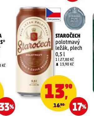 Penny Market Pivo staročech nabídka