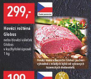 Globus Hovězí roštěná nabídka