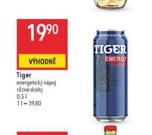Globus Tiger energy drink nabídka