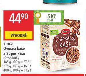 Globus Emco ovesná kaše a super kaše nabídka