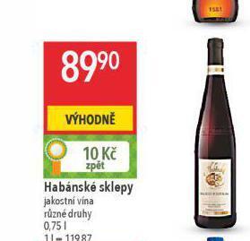 Globus Habánské sklepy nabídka