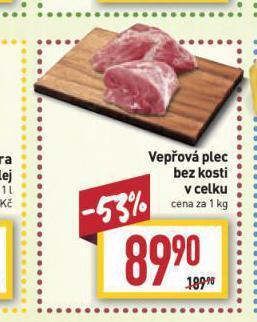 Billa Vepřová plec bez kosti nabídka