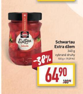 Billa Schwartau extra džem nabídka