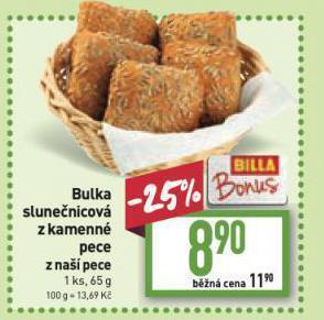 Billa Bulka slunečnicová nabídka