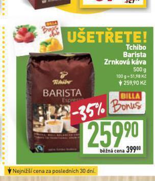 Billa Káva tchibo nabídka
