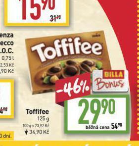 Billa Toffifee nabídka