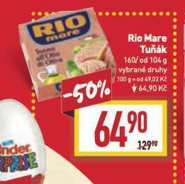 Billa Rio mare tuňák nabídka