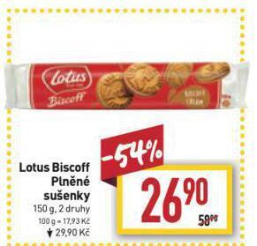 Billa Lotus biscoff sušenky nabídka