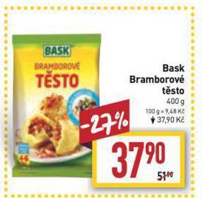 Billa Bask bramborové těsto nabídka