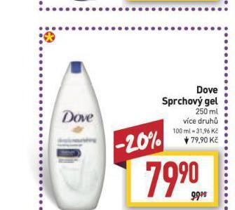 Billa Dove sprchový gel nabídka
