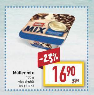 Billa Muller mix nabídka