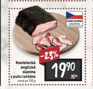 Billa Kostelecká anglická slanina nabídka