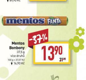 Billa Mentos bonbony nabídka