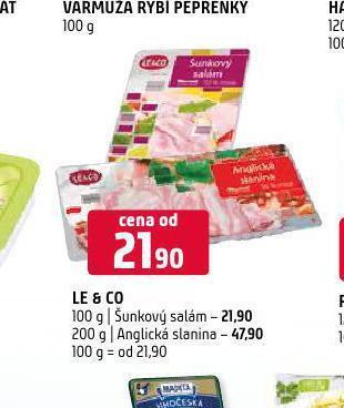 Terno Le & co anglická slanina nabídka