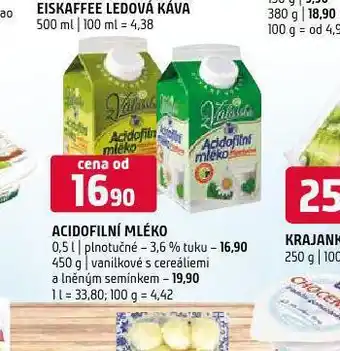 Terno Acidofilní mléko vanilkové s cereáliemi a lněným semínkem nabídka