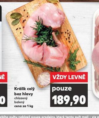 Kaufland Králík celý bez hlavy nabídka