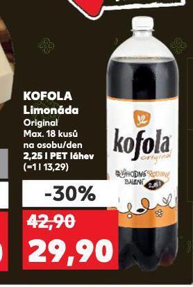 Kaufland Kofola nabídka