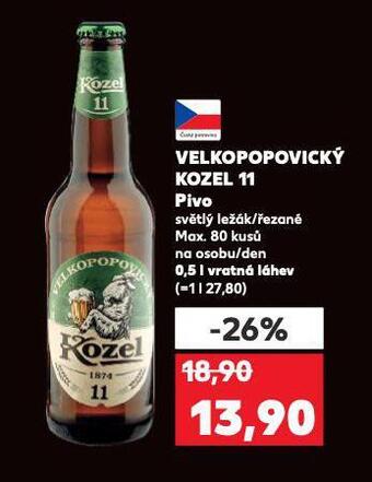 Kaufland Pivo velkopopovický kozel nabídka