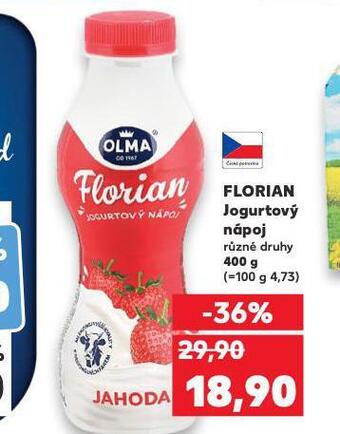 Kaufland Florian jogurtový nápoj nabídka